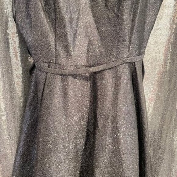 COCKTAIL DRESS Double Strap Sweetheart Neck A-Line Glitter Dress - Picture 3 of 5